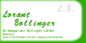 lorant bollinger business card